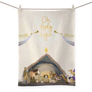 Nativity Manger Tea Towel